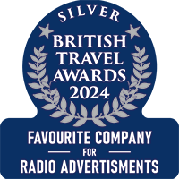 Silver British Travel Awards 2024 Favourite Company for Radio Advertisements Silver British Travel Awards 2024 Favourite Company for Radio Advertisements